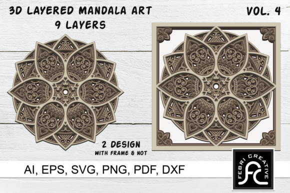 3D Layered Mandala Art 4 - SVG: A Guide to This Design Asset