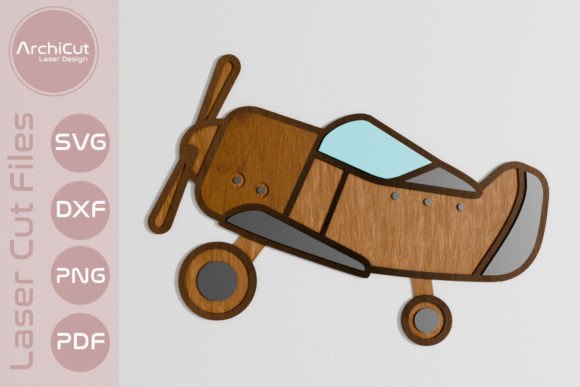 Airplane Flight Baby Kids Laser Cut Design