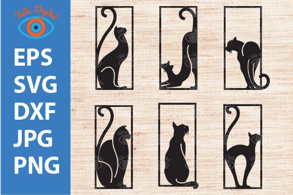 Black Cat OnWall Art Decor Design: Your Creative Vector Asset
