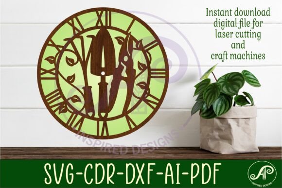 Charming Garden Clock Laser Cut Designs for Your Workshop