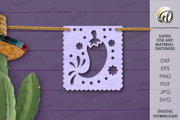 Cinco De Mayo Banner Laser Cut Design