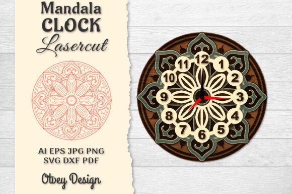 Clock Mandala Lasercut: A Unique Design Asset