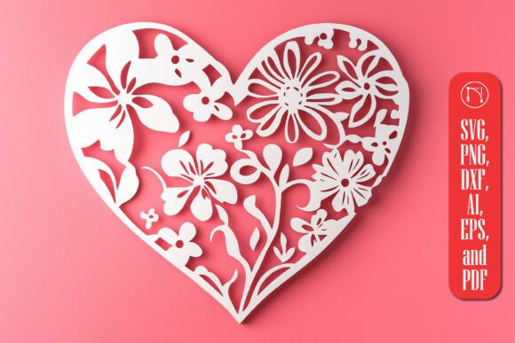 Create Stunning Crafts with a Paper Cut Floral Heart SVG