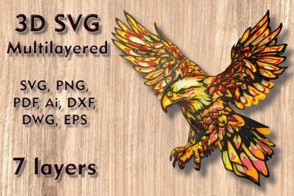 Create Stunning Wall Art with the Eagle 3D SVG Multilayer Laser Cut File