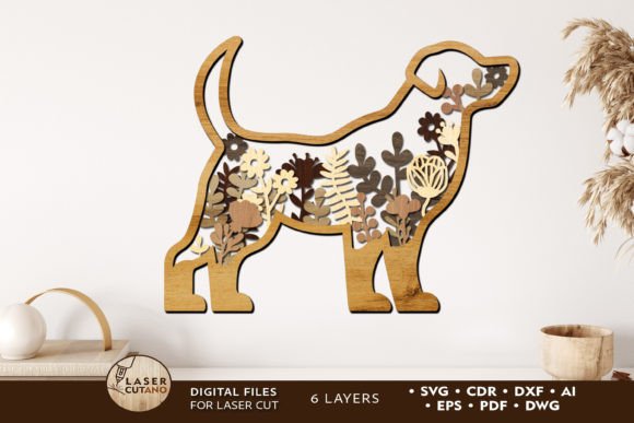Decorative Wall Panel Dog Template for Home Art