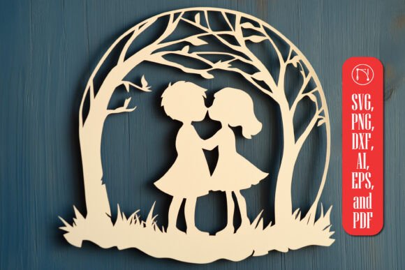 Enchanting Paper Cut Kids Wall Decor SVG for Crafting
