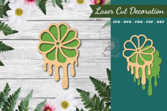 Flower Melted Laser Cut Decoration 6
