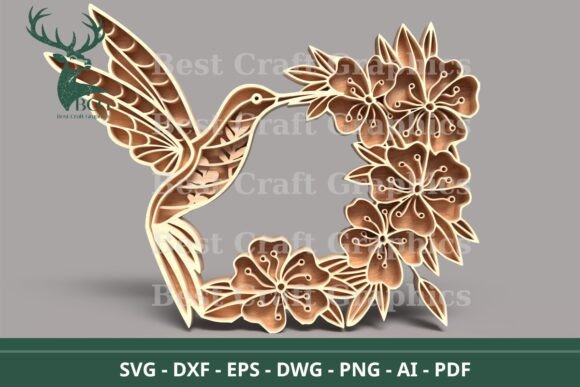Hummingbird Svg: Laser Cut Files for Stunning 3D Art