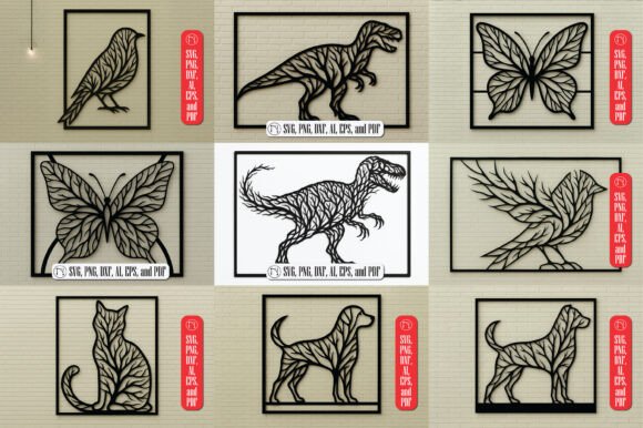 Laser Cut Animal Tree SVG Bundle: Nature-Inspired Art