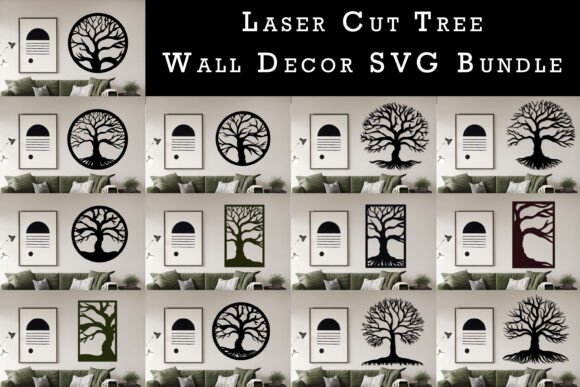 Laser Cut Tree Wall Decor SVG Bundle