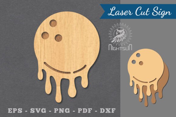 Melted Bowlingball Laser Cut Decoration