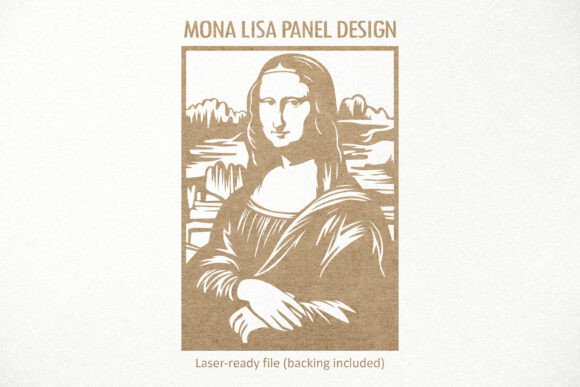 Mona Lisa SVG Wall Panel Laser Cut Decor: Timeless Art for Modern Crafters