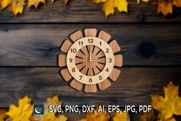 Multilayer Laser Cut Clock 3D SVG File