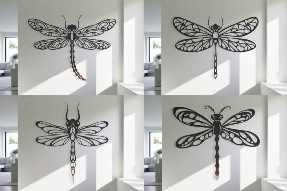 Stunning Dragonfly Wall Art SVG Bundle for Laser Cutting