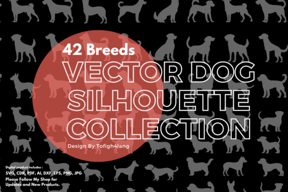 Vector Dog Silhouette Collection, SVG